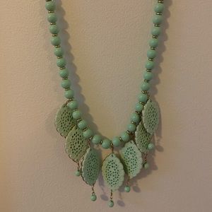Mint and Gold Statement Necklace